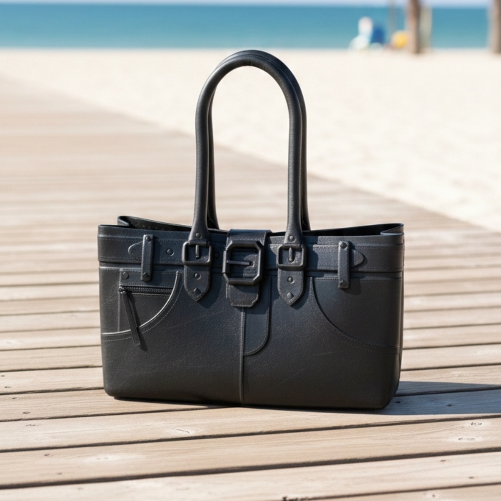 🎱❕GREAT BAG CO. Black Stylish Plastic Tote ❕🎱